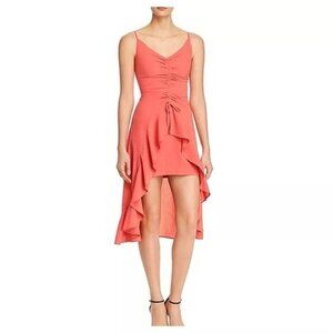 NWT Finders Keepers Day Trip Hi-low Sleeveless Ruffle Dress Papaya